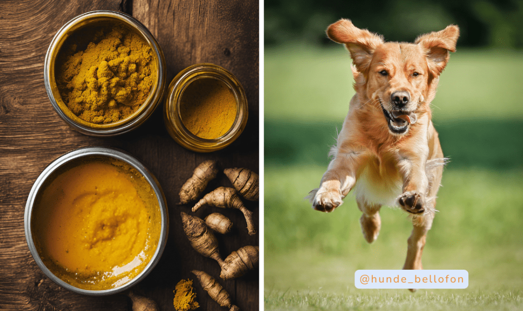 Goldene Paste Hund, Kurkuma für Hunde, Goldene Paste selber machen, Gelenkprobleme Hund natürlich behandeln, Arthrose Hund Hausmittel, Goldene Paste Rezept, Kurkuma Hund Dosierung, Natürliche Entzündungshemmer für Hunde, Hund Immunsystem stärken natürlich, Kurkuma Hund Anwendung